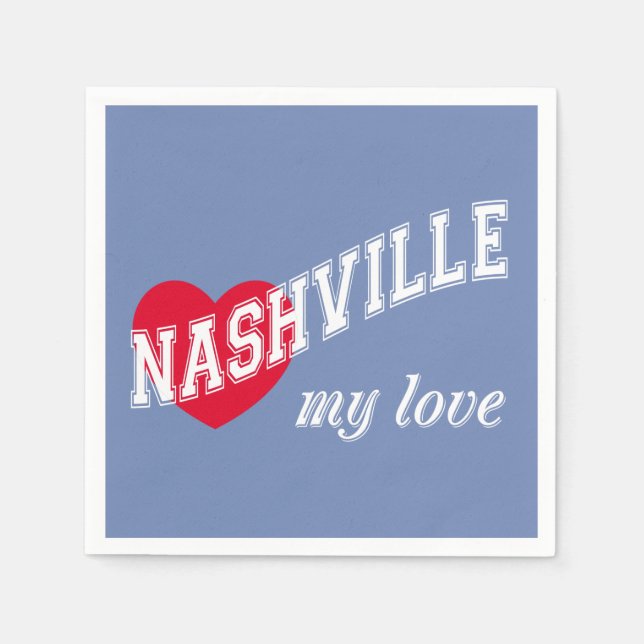 Serviette En Papier Nashville mon amour (Devant)