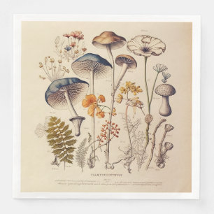 Serviette En Papier Naturaliste de champignons vintages