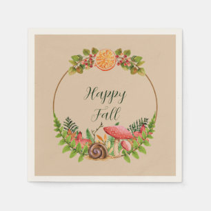 Serviette En Papier Nature d'automne avec texte personnalisable