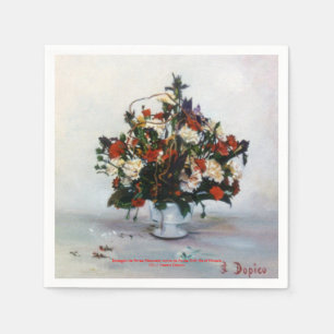 Serviette En Papier Nature morte de fleurs/Still life of flowers