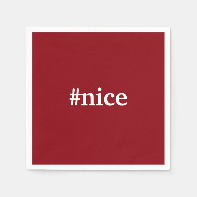 Serviette En Papier Naughty Nice Cocktail de Noël Party Napkin (Devant)