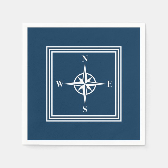 Serviette En Papier Nautical design (Devant)