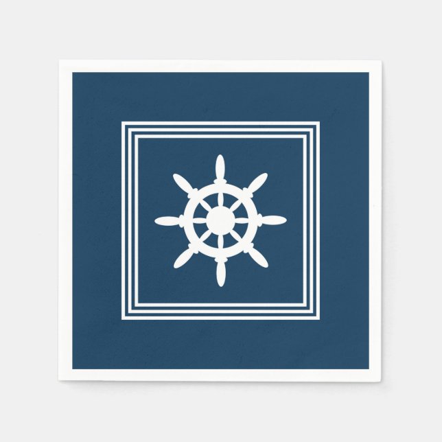Serviette En Papier Nautical design (Devant)