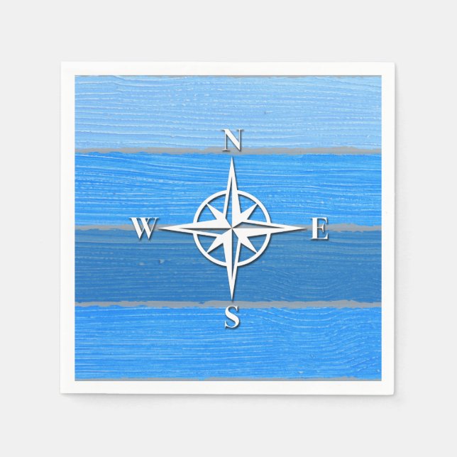 Serviette En Papier Nautical themed design (Devant)