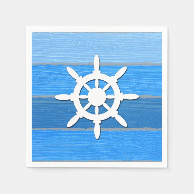 Serviette En Papier Nautical themed design (Devant)
