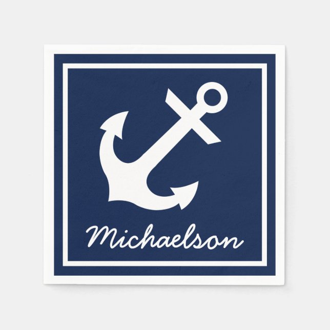 Serviette En Papier Nautique (Devant)