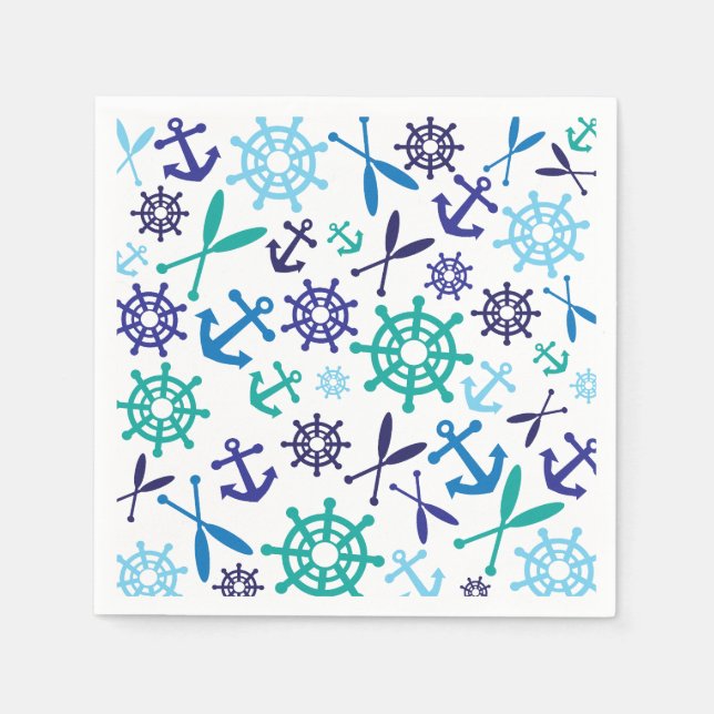 Serviette En Papier Nautique (Devant)