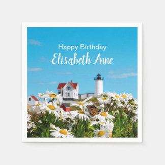 Serviette En Papier Nautique été Anniversaire Nubble Maine Lighthouse
