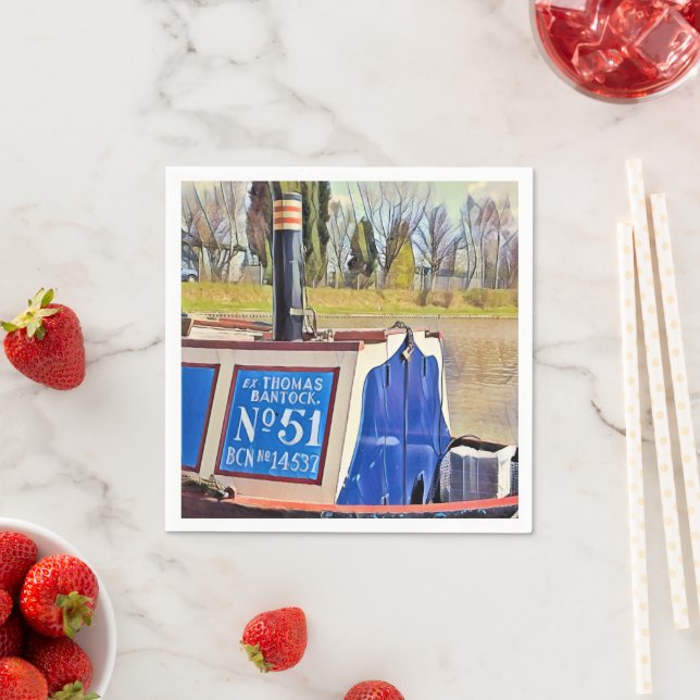 SERVIETTE EN PAPIER NAVIRES (En situation)