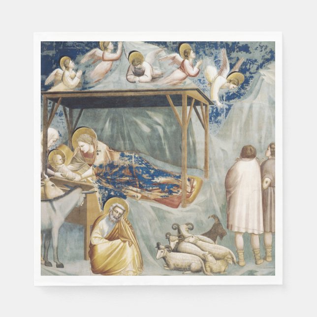 Serviette En Papier Navitité (Naissance de Jésus-Christ) (par Giotto) (Devant)