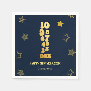 Serviette En Papier Navy Blue New Years Eve Party
