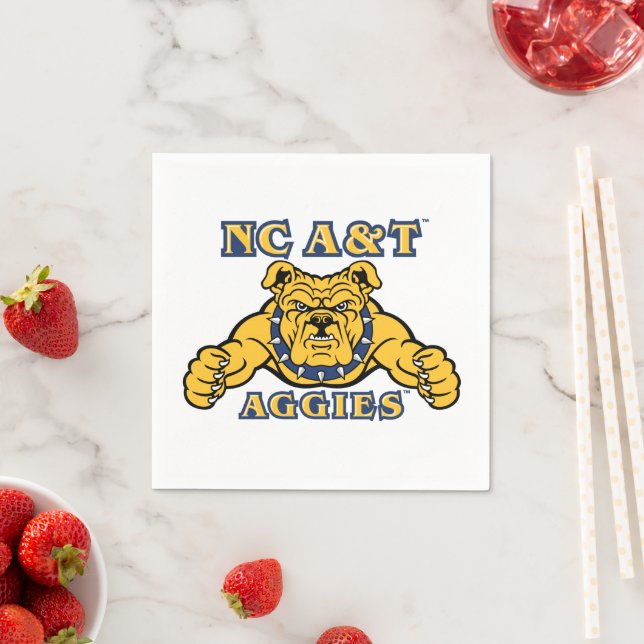 Serviette En Papier NC A&T Agences | Aggie Bulldog (En situation)