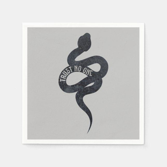 Serviette En Papier Ne croyez en personne Serpent Serpent Anniversaire (Devant)