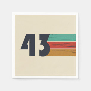 Serviette En Papier né en 1943 fête d'anniversaire vintage