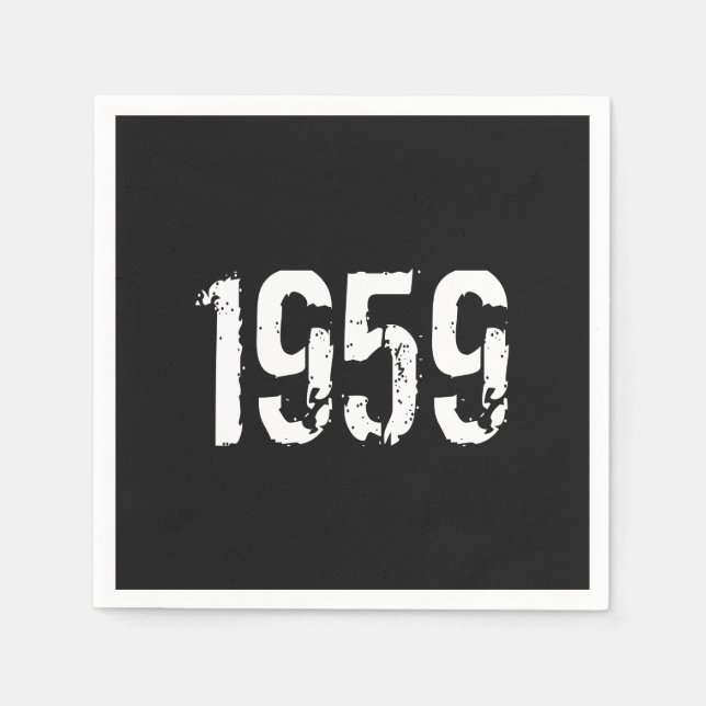 Serviette En Papier Né en 1959 (Devant)