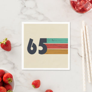 Serviette En Papier Né en 1965 vintage 60e anniversaire cadeau