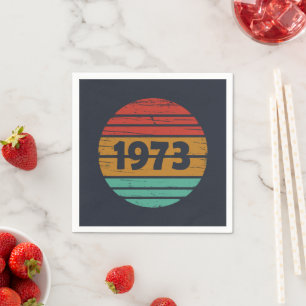 Serviette En Papier Né en 1973 anniversaire vintage