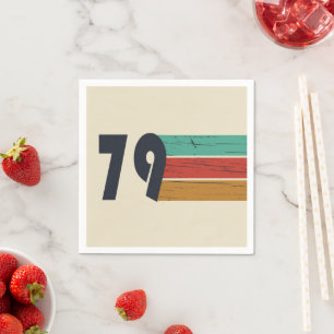 Serviette En Papier Né en 1979 anniversaire vintage