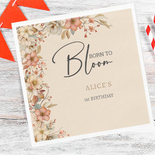 Serviette En Papier Né pour fleurir des fleurs de saumons sauvages ann