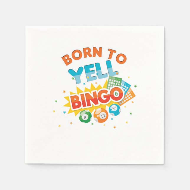 Serviette En Papier Né Pour Joueur De Bingo Lucky Jeu Jeu Jeu Cadeau (Devant)