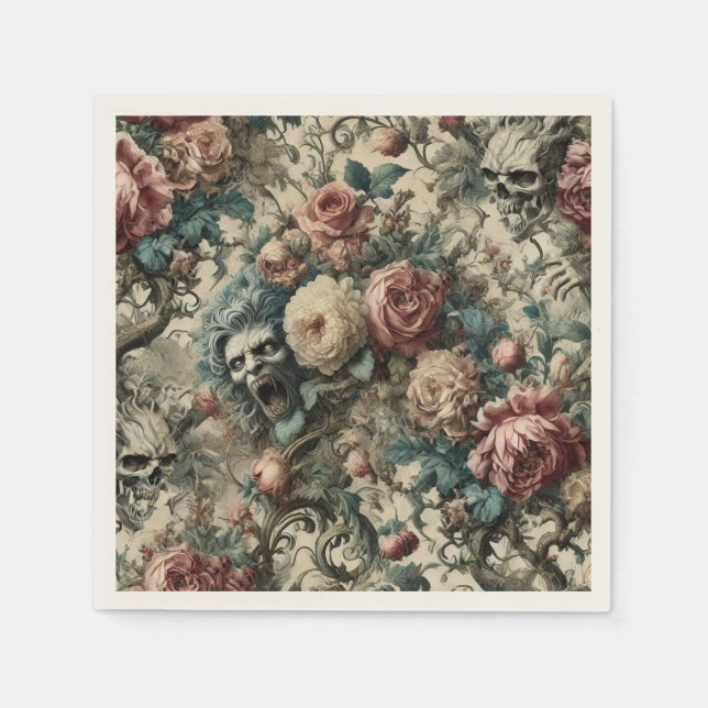 Serviette En Papier Necromancy of the Gnashed – Gothic Victorian  (Devant)