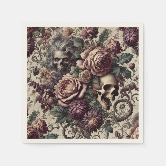 Serviette En Papier Née pour fleurir – Gothique victorien  (Devant)