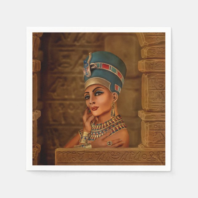 Serviette En Papier Nefertiti - Neferneferuaten la reine égyptienne (Devant)