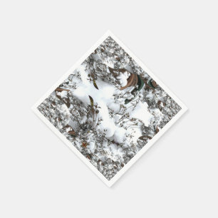 Serviette En Papier Neige Abstraite