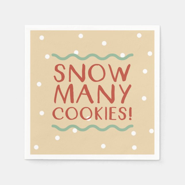 Serviette En Papier Neige Beaucoup de cookies Napkins (Devant)