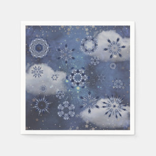 Serviette En Papier Neige bleue