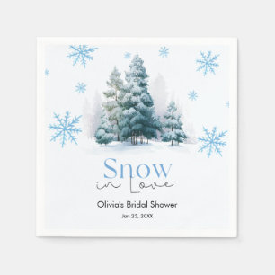 Serviette En Papier Neige d'hiver en amour Flocons de neige Shower de 