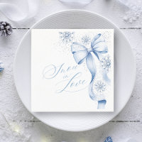 Neige en amour Bleu Bow Fête des mariées d'hiver s
