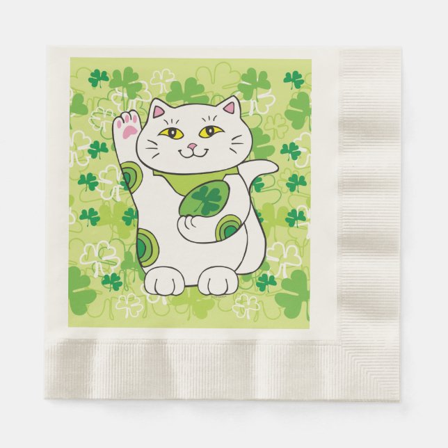 Serviette En Papier Neko Saint-Patrick (Devant)