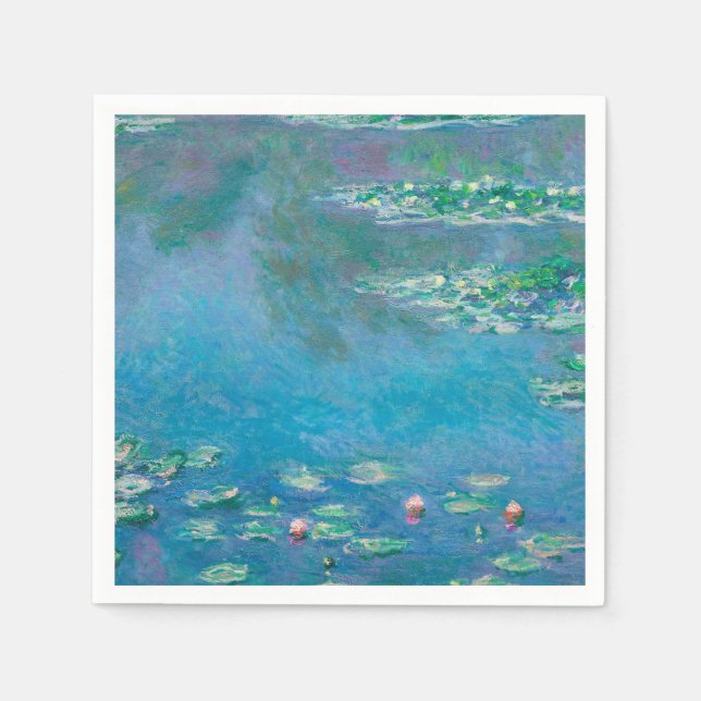 Serviette En Papier Nénuphars de Claude Monet Fine Art Painting (Devant)