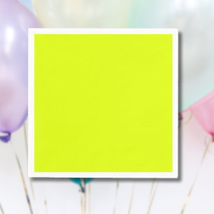Serviette En Papier Neon Chartreuse couleur solide Couleur tendance