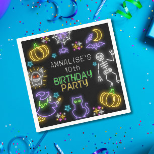 Serviette En Papier Neon éffrayant N'importe quel âge Halloween Annive