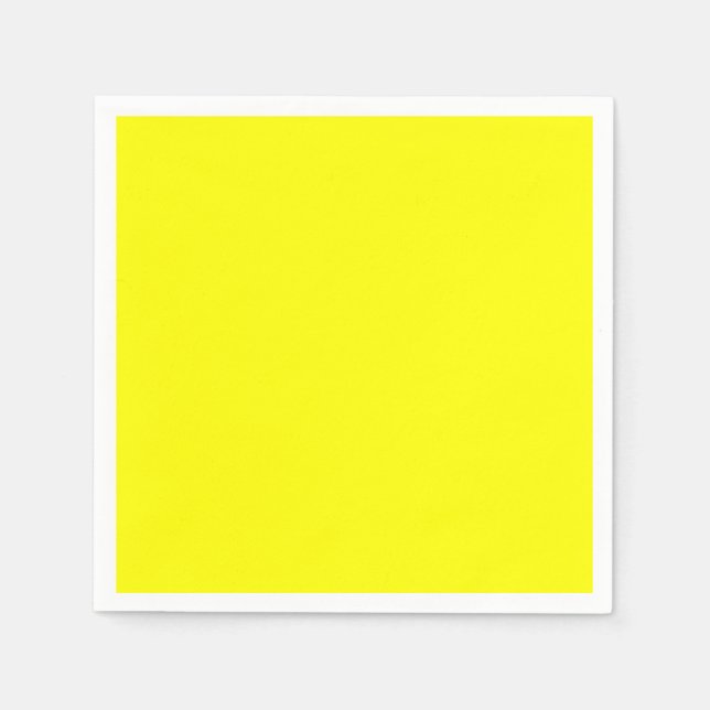 Serviette En Papier Néon jaune brillant Fluorescent (Devant)