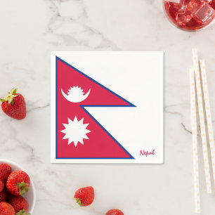 Serviette En Papier Népal & mode de fête du drapeau népalais /sports