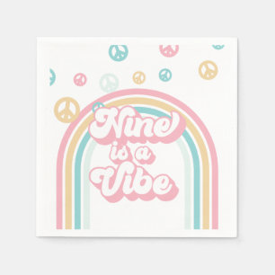Serviette En Papier Neuf est Vibe Retro Summer Rainbow