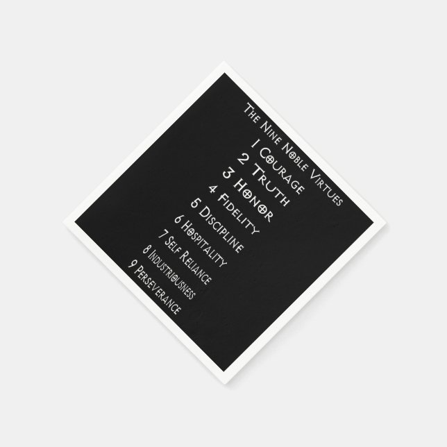 Serviette En Papier Neuf serviettes Nobles Vertus (Coin)