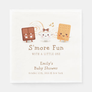 Serviette En Papier Neutral Whimsical S'more Baby shower amusant