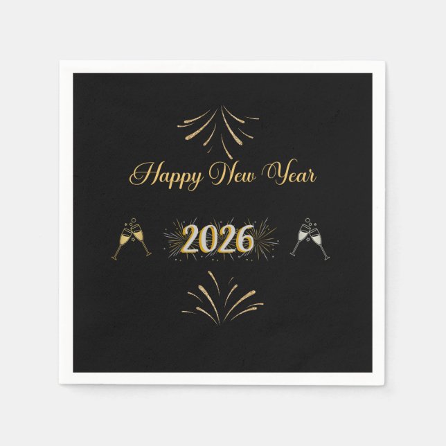 Serviette En Papier New Year Sparkle Paper Napkin (Devant)