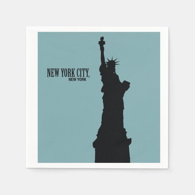 Serviette En Papier New York City, New York Papier Napkins (Devant)