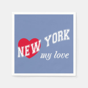 Serviette En Papier New York, mon amour
