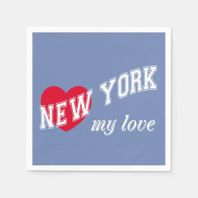 Serviette En Papier New York, mon amour (Devant)