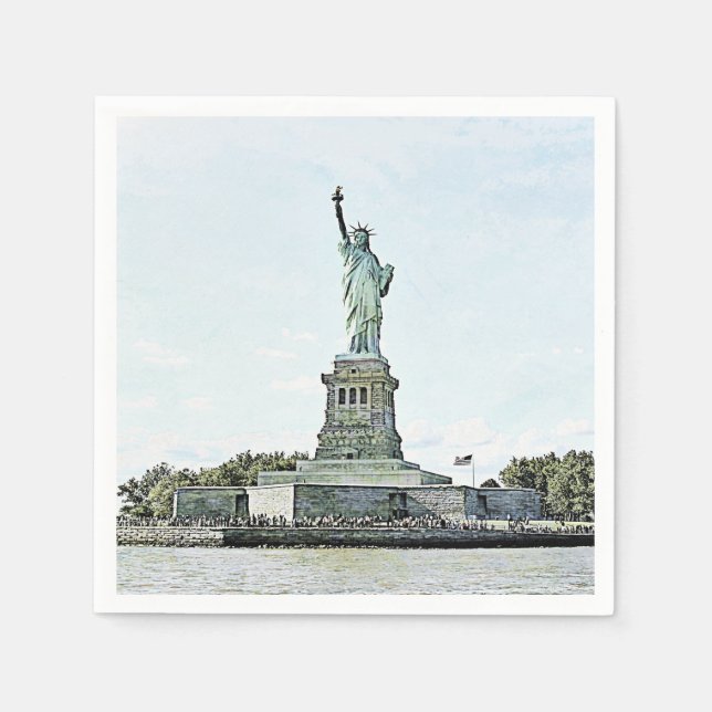 Serviette En Papier New York - Statue de la Liberté (Devant)