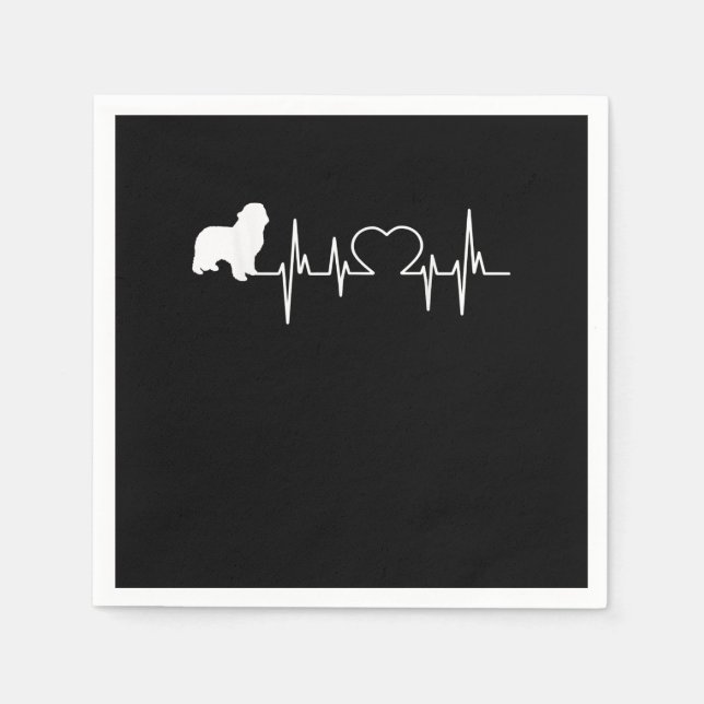 Serviette En Papier Newfie | Heartbeat Newfoundland | Cute Newfie (Devant)