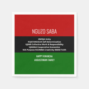 Serviette En Papier NGUZO SABA Happy Kwanzaa personnalisé