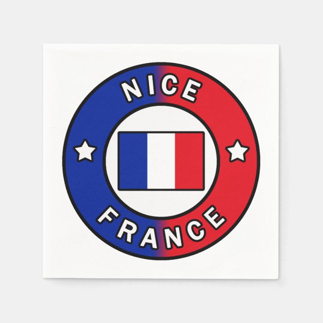 Serviette En Papier Nice France (Devant)
