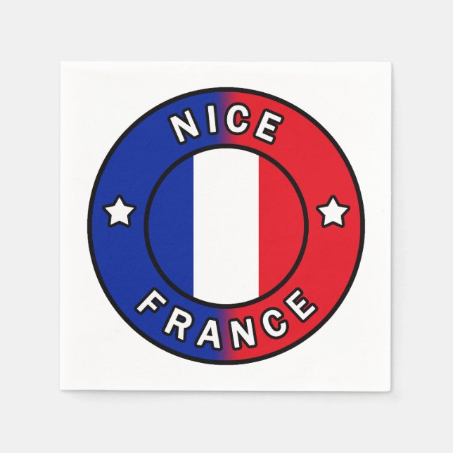 Serviette En Papier Nice France (Devant)